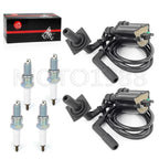Ignition Coil Pack & Spark Plug + Cap for Honda VT1100 Shadow Spirit(1999–2007)