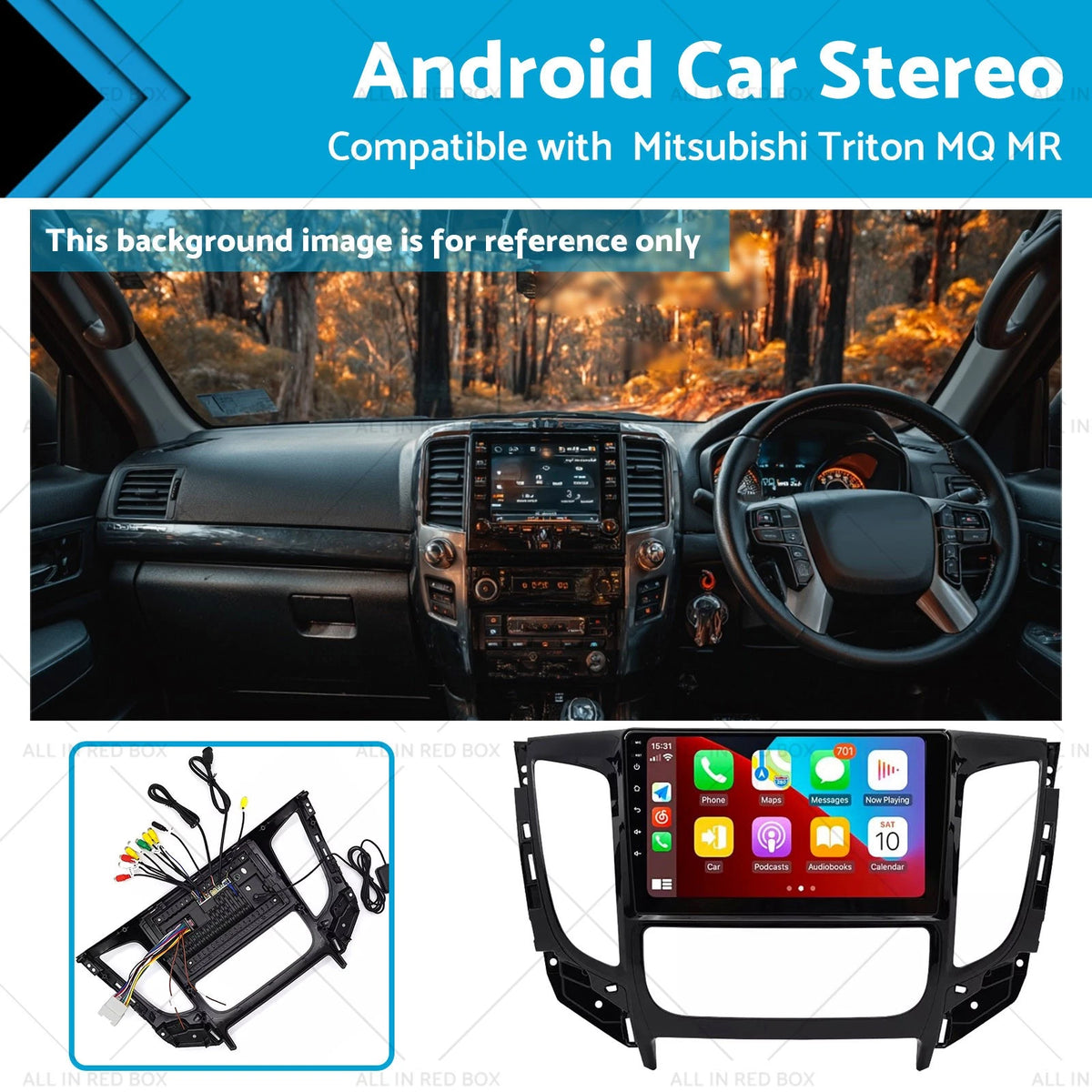 Wireless CarPlay Android Auto Head Unit for Mitsubishi Triton (2015–2019)