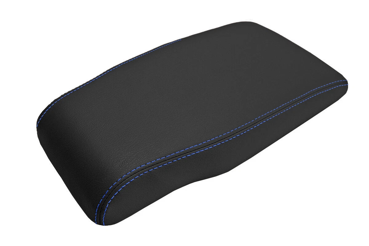 Leather Console Lid Bench Seat Cover for Buick LaCrosse (2005–2009) Blue Stitch