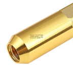 20x M12x1.5 107mm Tall Gold Aluminum Spiked Cap Lug Nuts + Adapter