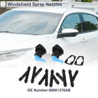 Windshield Washer Nozzle Set of 6 w/ Hose Connector for Dodge No. 68081370AB