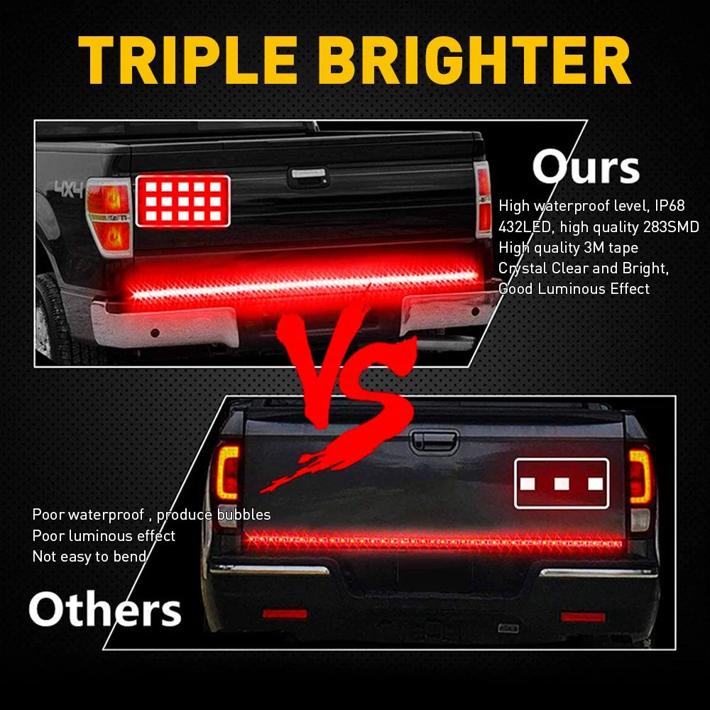 3X LED Strip Tailgate Light Bar for Chevy Ford Dodge (48")