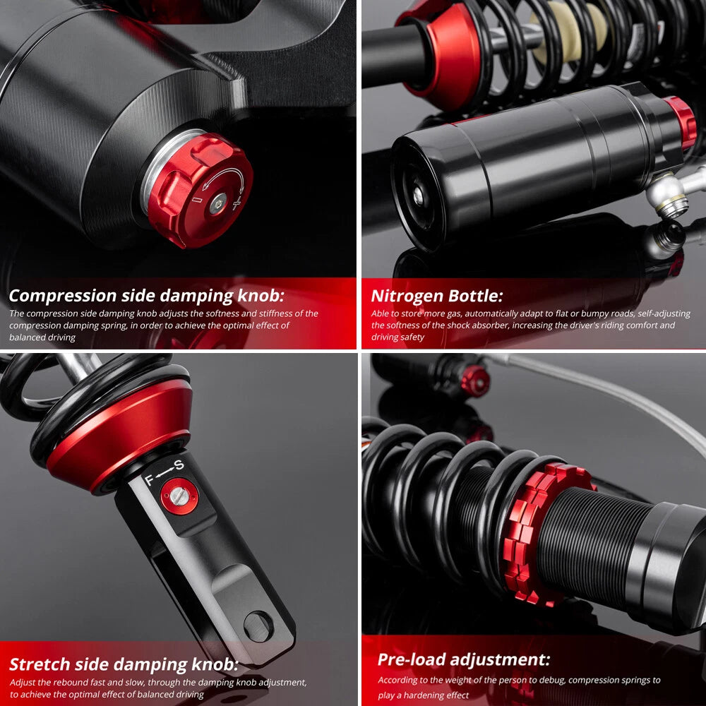 Stage 4 Rear Air Shocks Absorbers for Suzuki Quadracer 450 (2006–2011)