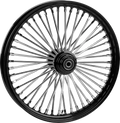 26x3.5 Front Wheel for V-Twin (HardDrive) - Black Spoked, 48 Spokes