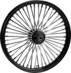 26x3.5 Front Wheel for V-Twin (HardDrive) - Black Spoked, 48 Spokes