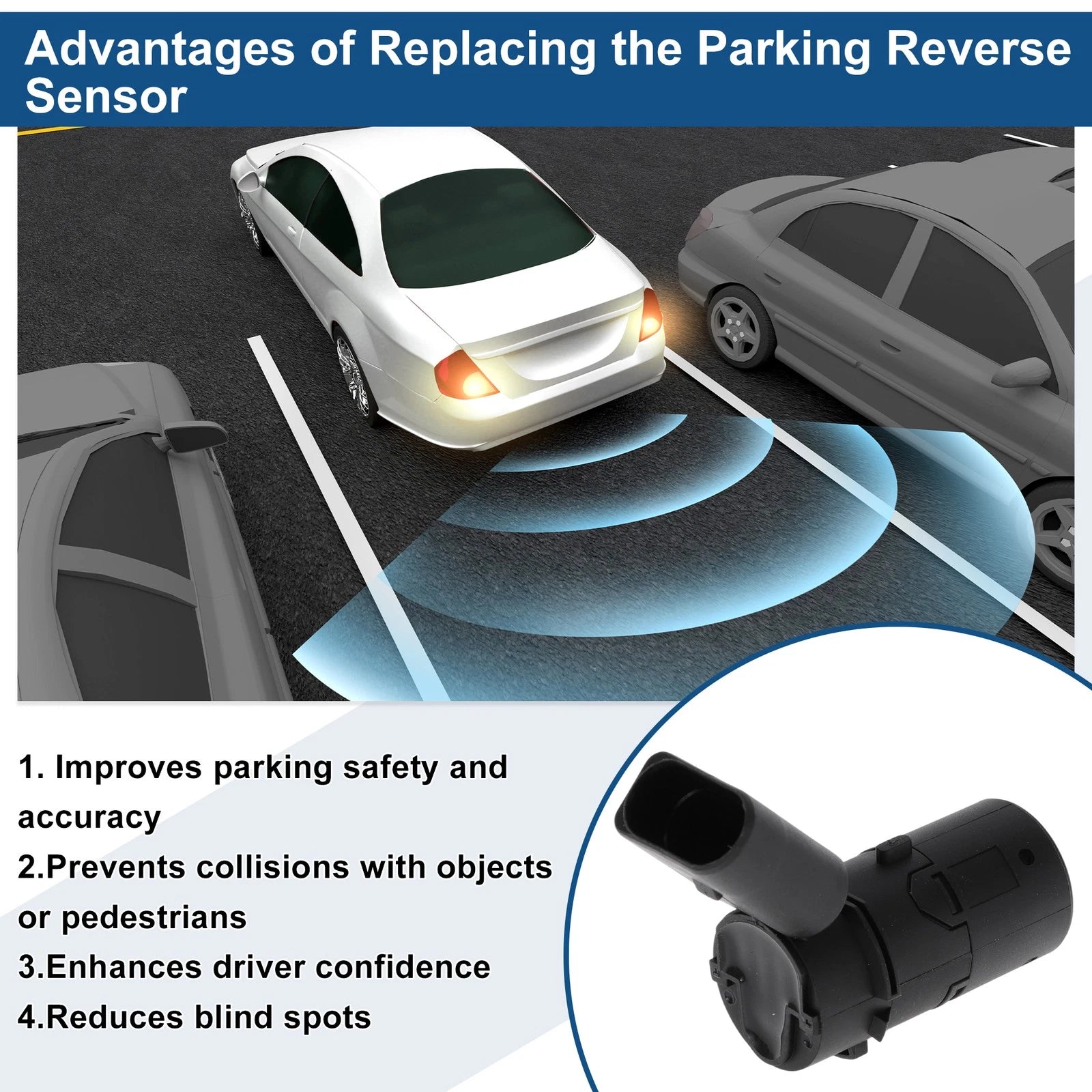 Reverse Backup Parking Sensor for Audi A4 B6 (2001–2005) 4B0919275B