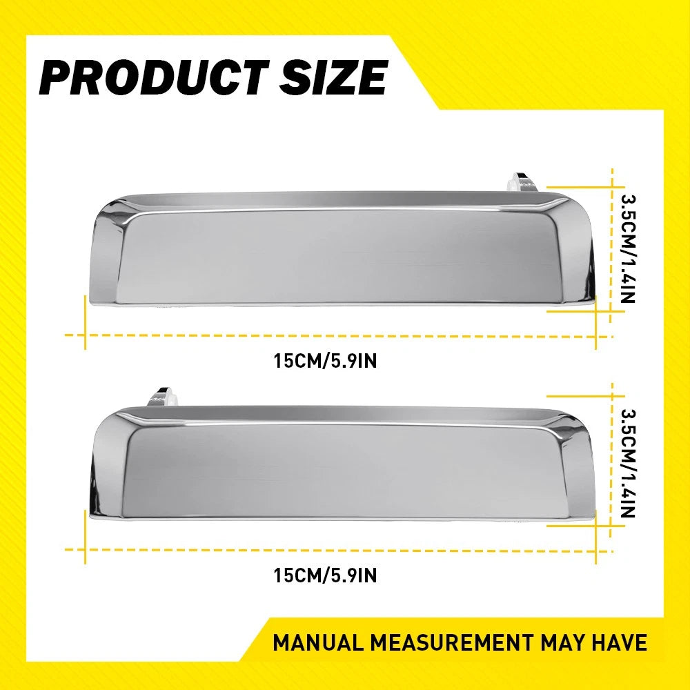 Chrome Front Exterior Door Handles for Nissan Pickup D21 Pathfinder (1986–1997)