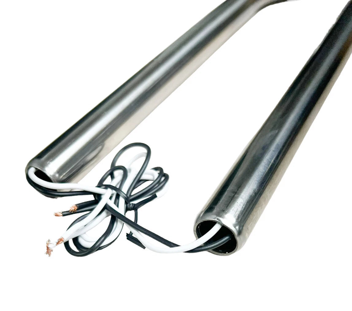 Pair Lighted Bumper Guides Stainless 1 x 49 for Watermelon Amber Lens (—)