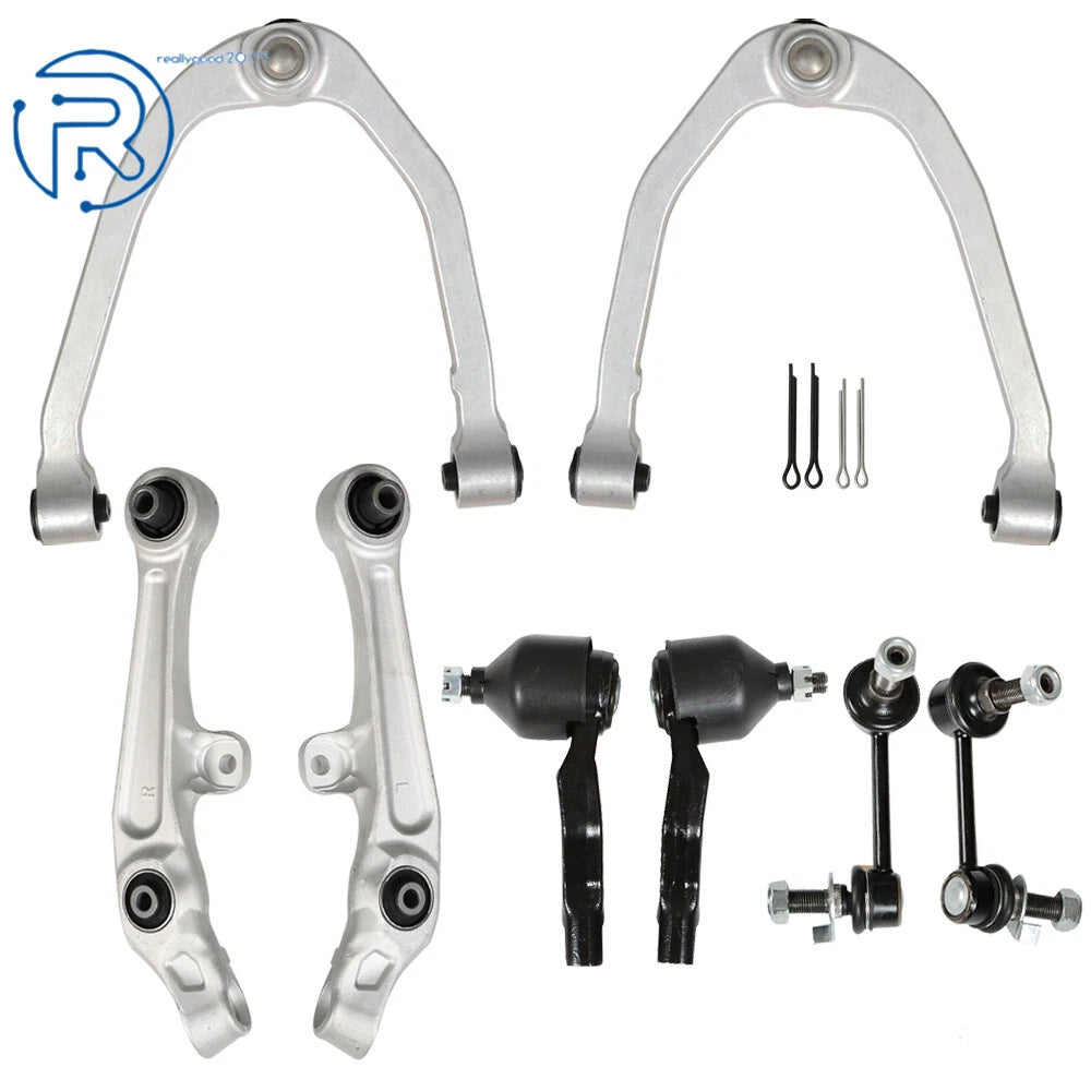 Set of 4 Control Arms & Tie Rod Ends for Nissan 350Z Infiniti G35 (2003–2008)