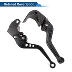 Adjustable Short Brake Clutch Levers for Suzuki GSXR750 (2004–2005) - Black