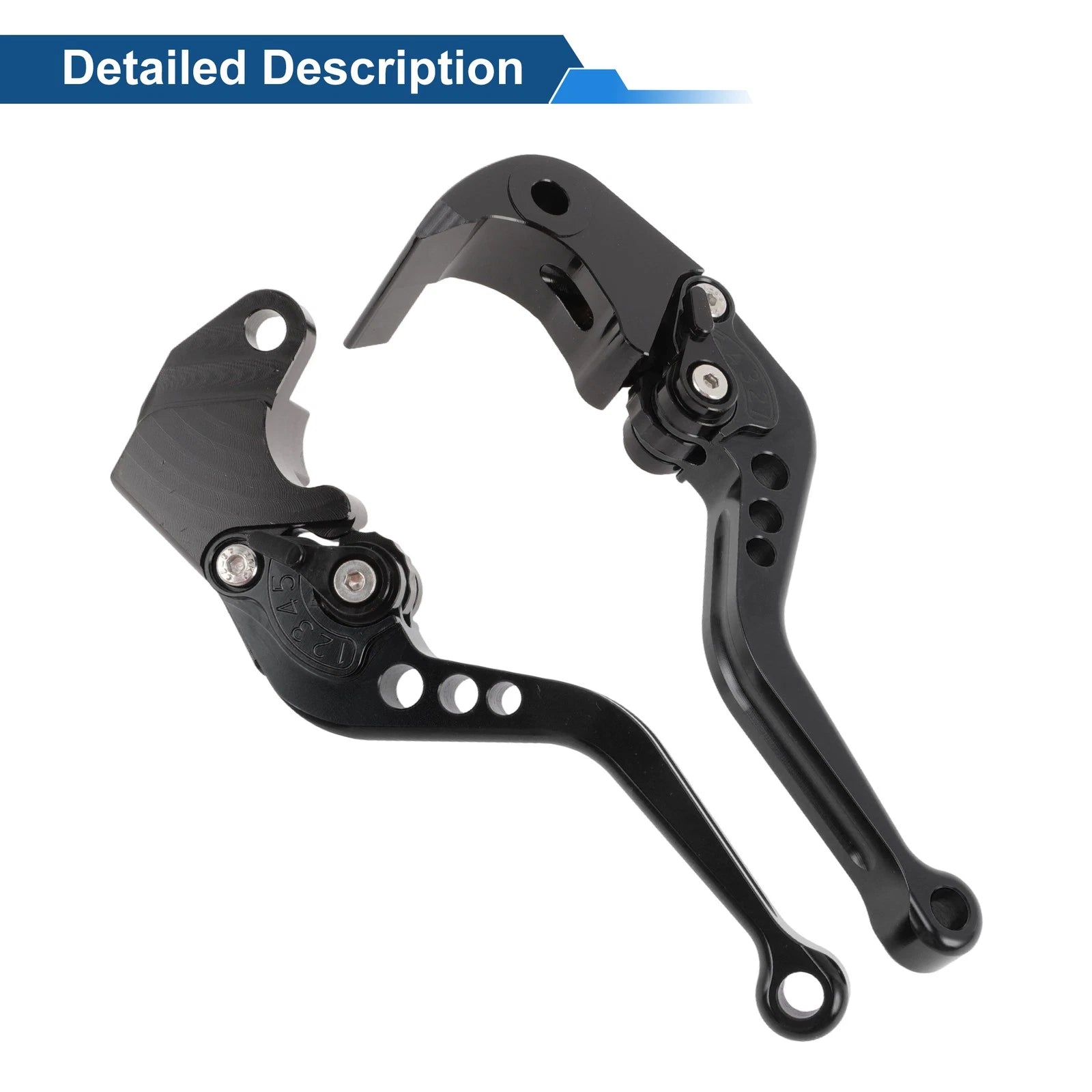 Adjustable Short Brake Clutch Levers for Suzuki GSXR750 (2004–2005) - Black