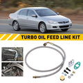 1/8 4AN NPT Turbo Cooling Oil Line Feed Kit for T3 T4 T04E (41")
