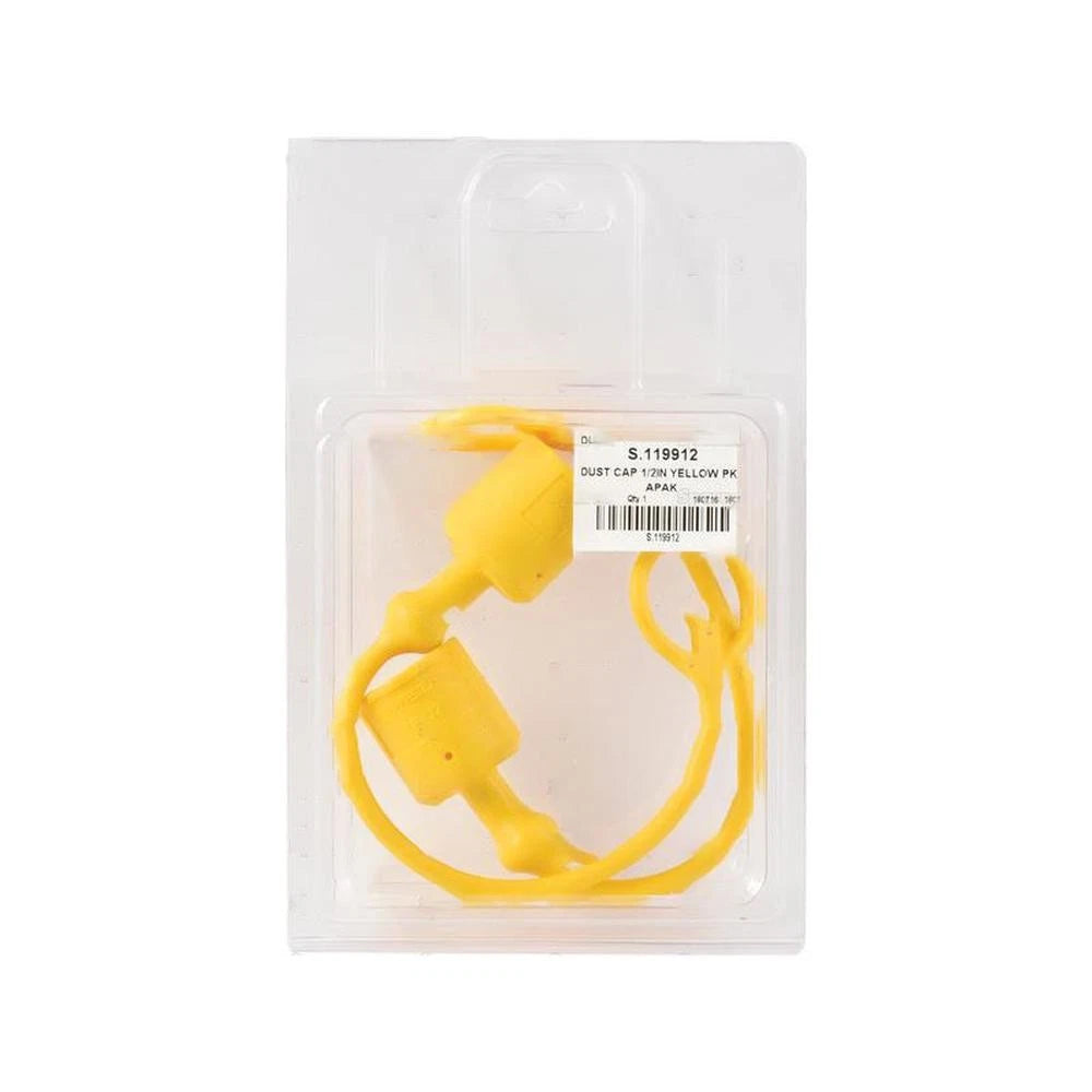 Set of 2 Dust Caps 1/2'' Yellow for Agripak TF12G (S.119912)