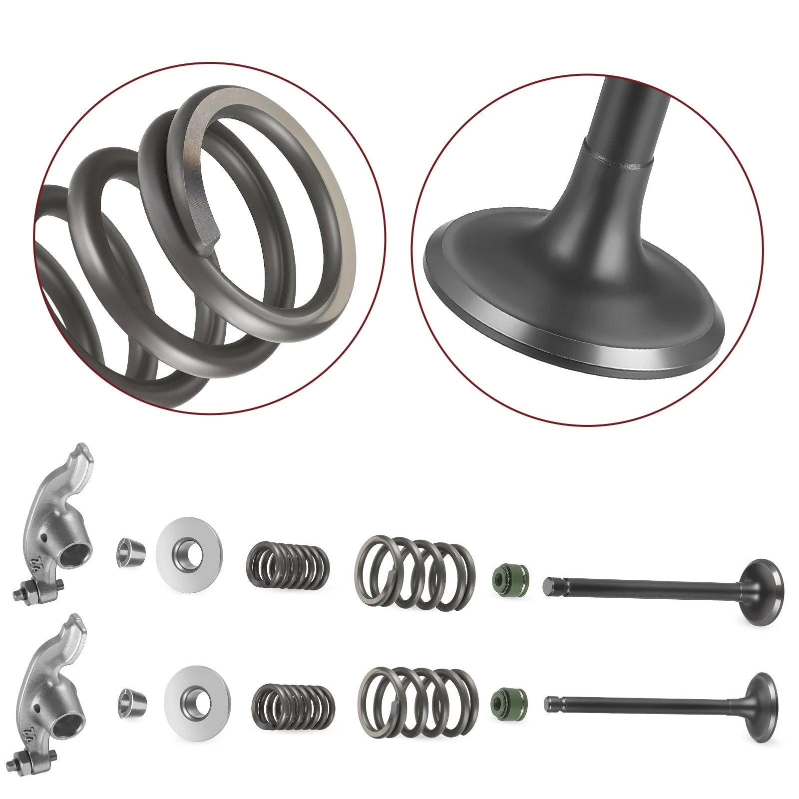 Engine Head Intake Exhaust Valve & Rocker Arm Kit for Honda CRF80F 2004–2013