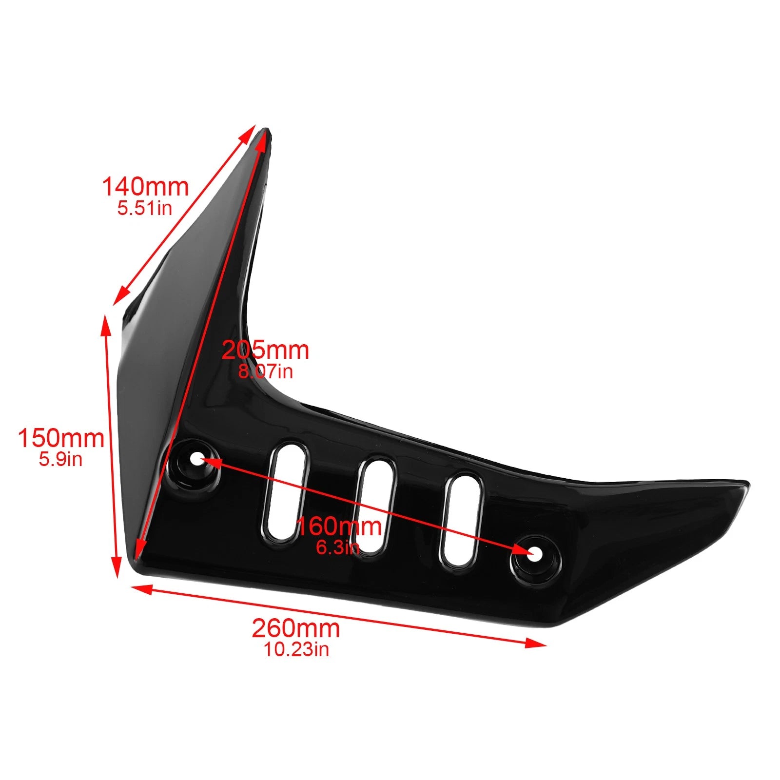 Radiator Cover Protector Panel for Kawasaki Z750 (2004–2007) Black