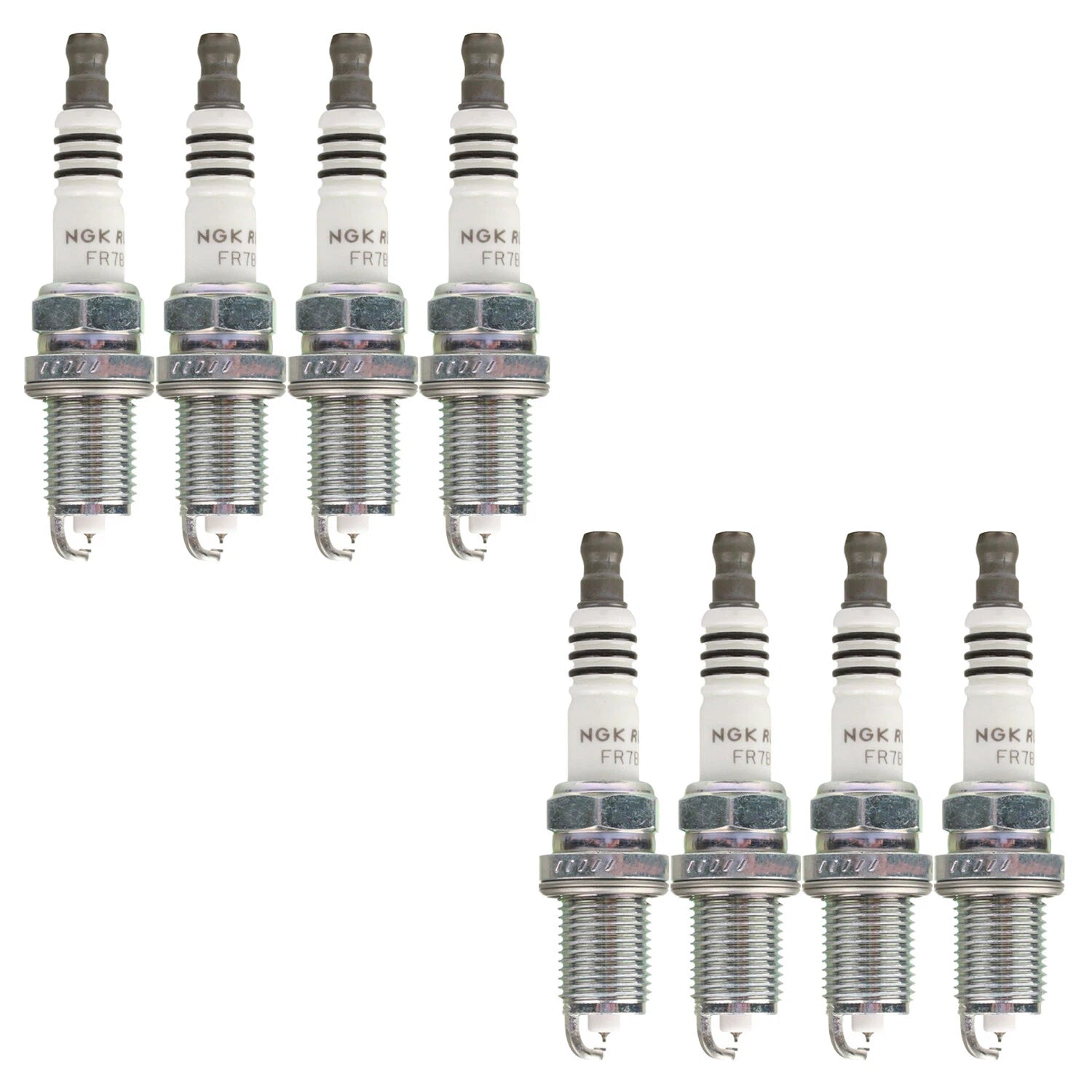 Set of 8 NGK Ruthenium HX Spark Plugs for Audi R8 RS4, Porsche Cayenne V8 (2000–2023)