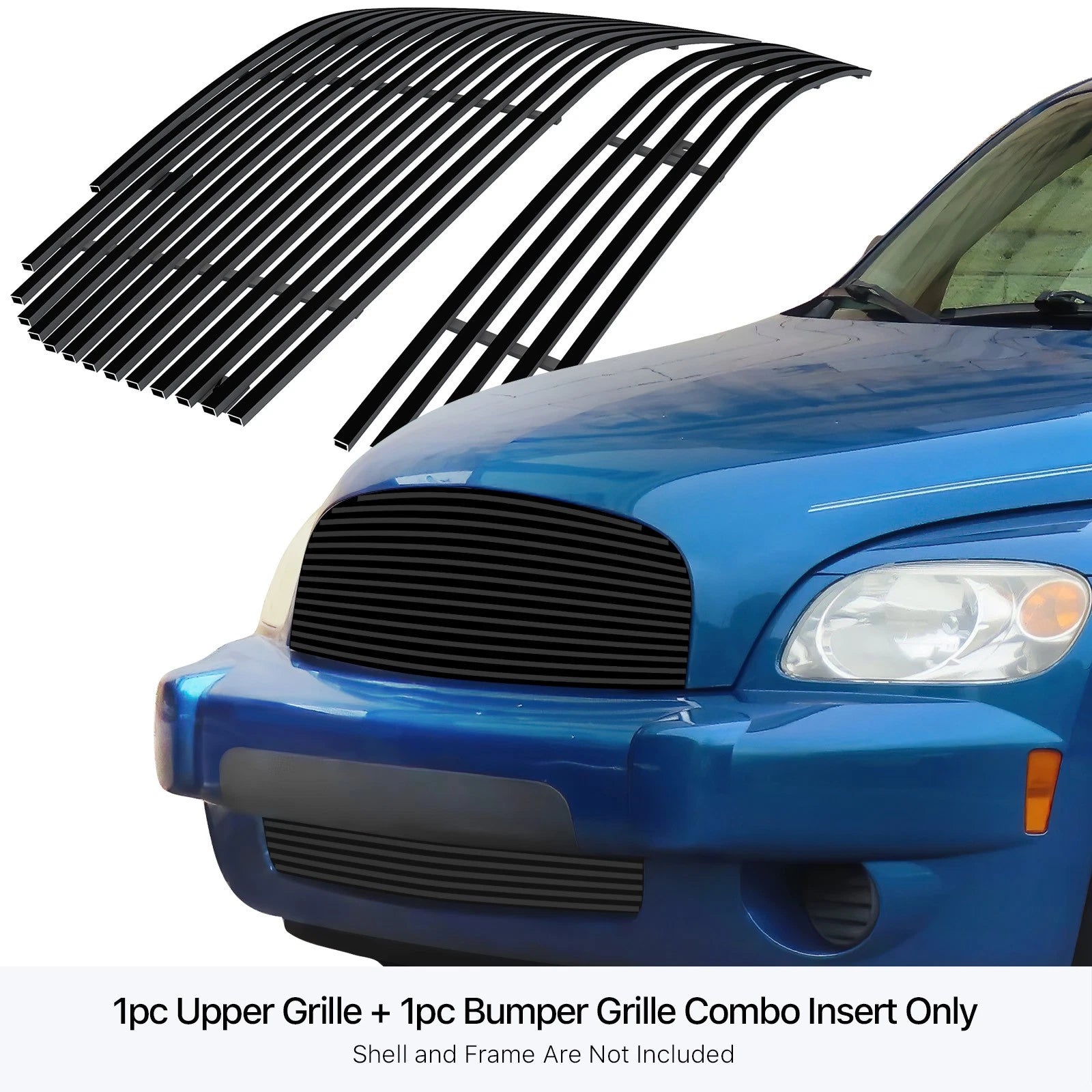 Stainless Steel Black Billet Grille Insert for Chevy HHR (2006-2011)