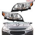 Halogen Headlights Pair for Chevy Malibu (2013–2015) Chrome