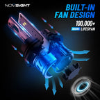 2X 9007 LED Headlight Bulbs for Various Vehicles (6000K)