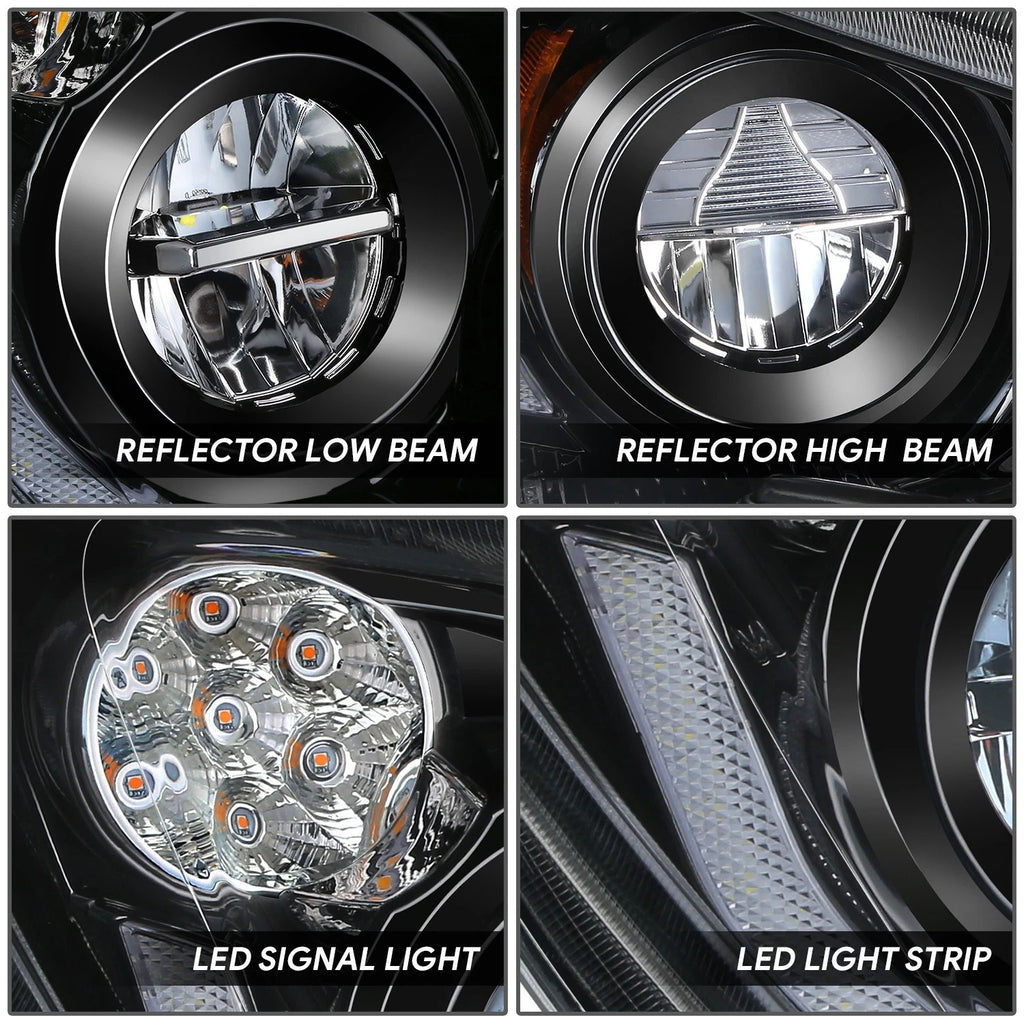 Full LED 3D Light Bar Headlight Assembly for Kenworth T680 (2022–2025)