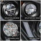 Full LED 3D Light Bar Headlight Assembly for Kenworth T680 (2022–2025)