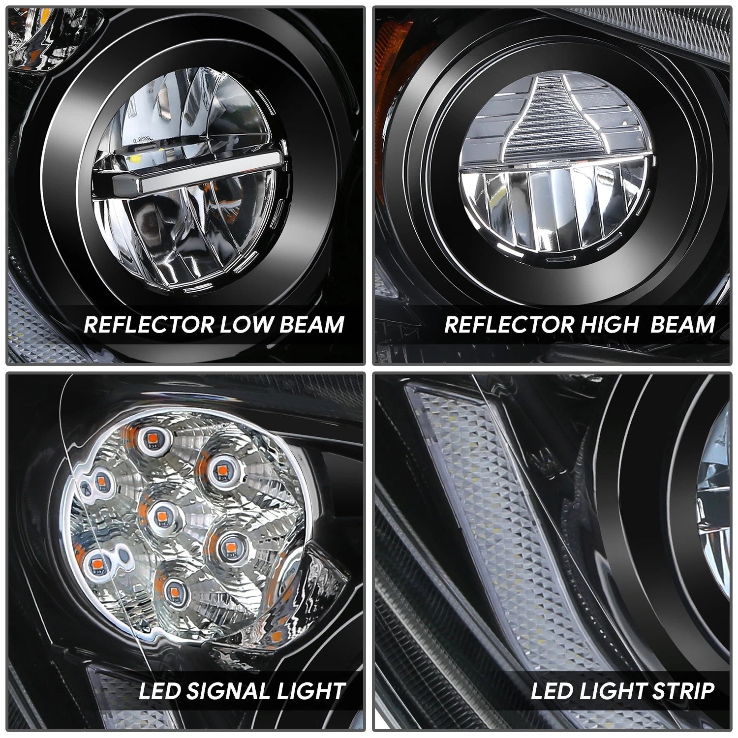 Full LED 3D Light Bar Headlight Assembly for Kenworth T680 (2022–2025)