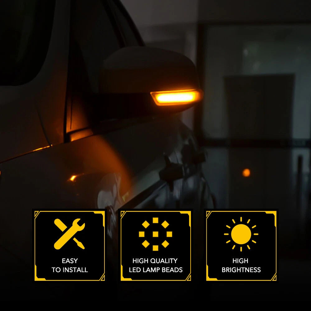 LED Wing Mirror Indicator Light for Ford Focus (2013-2018) Smoked
