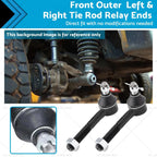 Set of 2 Front Outer Tie Rod Ends for Nissan Navara D21 (1992–1997)