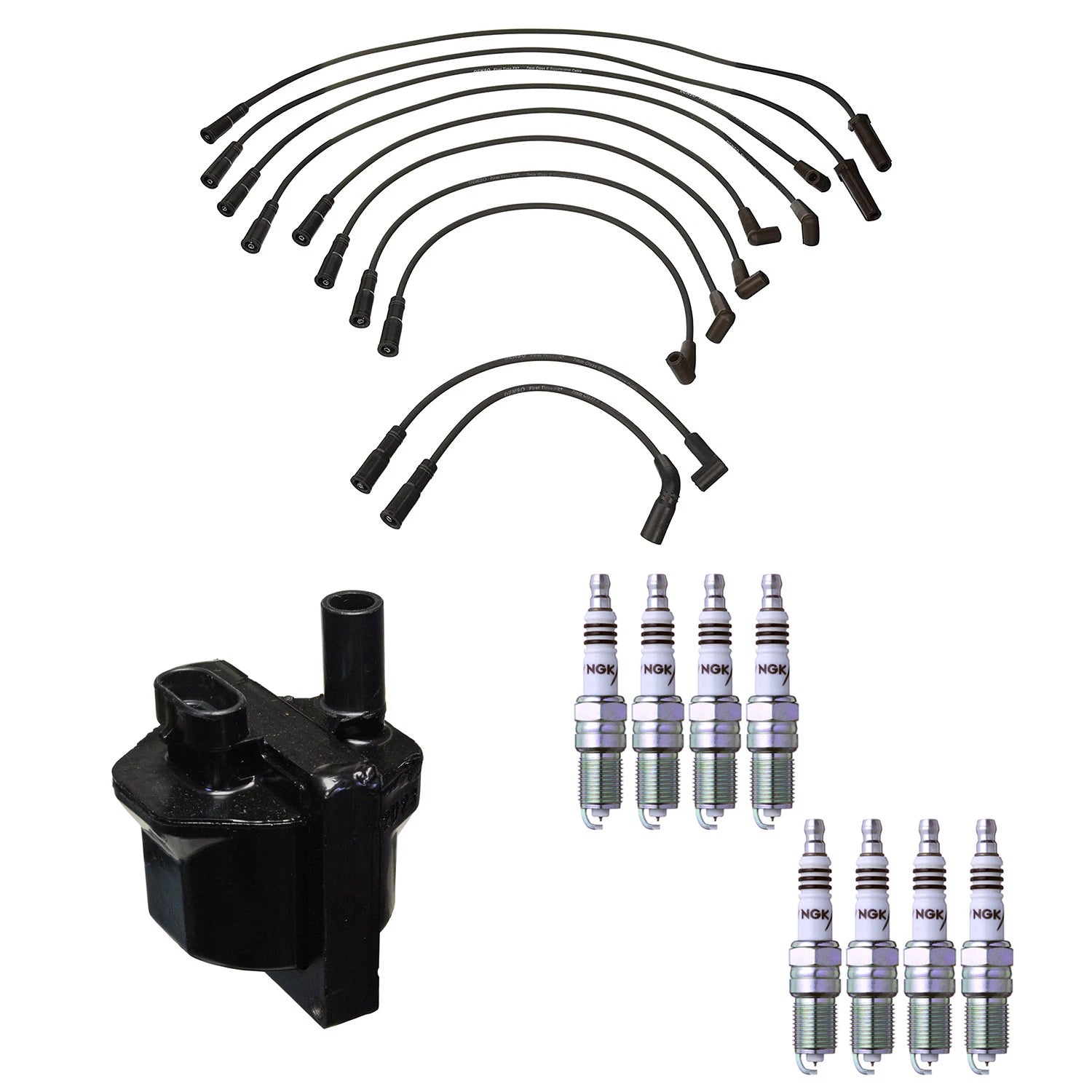 Denso Ignition Coil Wires & NGK Iridium Spark Plugs Kit for Corvette V8 (P)