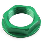 CNC Triple Tree Stem Yoke Center Hole Nut for Universal Motor Bike Green
