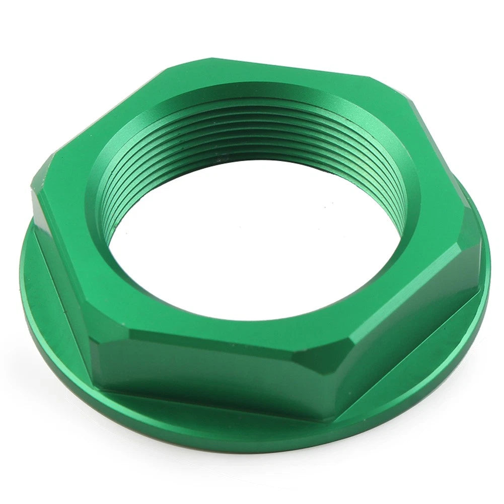 CNC Triple Tree Stem Yoke Center Hole Nut for Universal Motor Bike Green