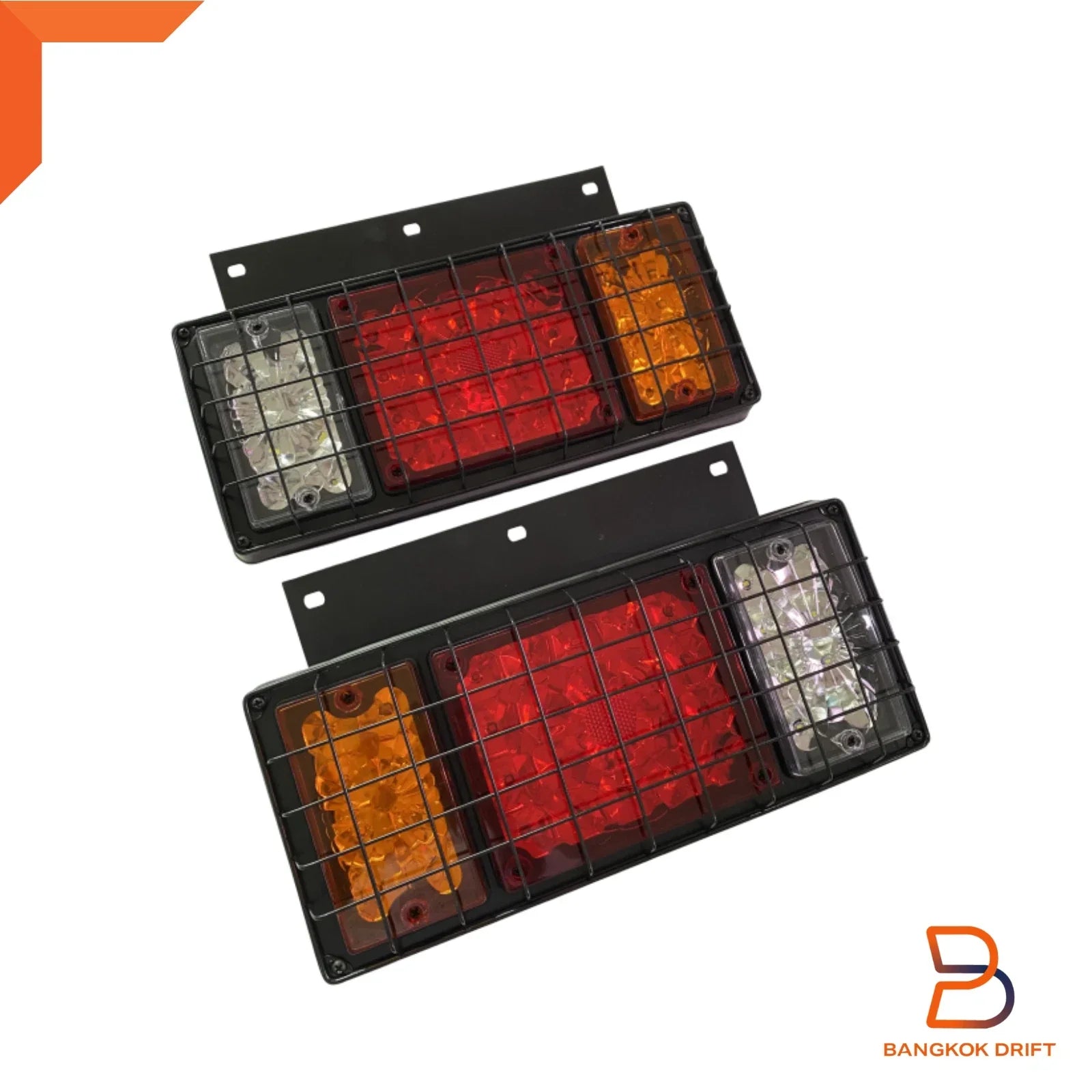 PAIR LED TAIL LIGHTS ROCK GUARD for ISUZU ELF NPR NHR NLR TRUCK