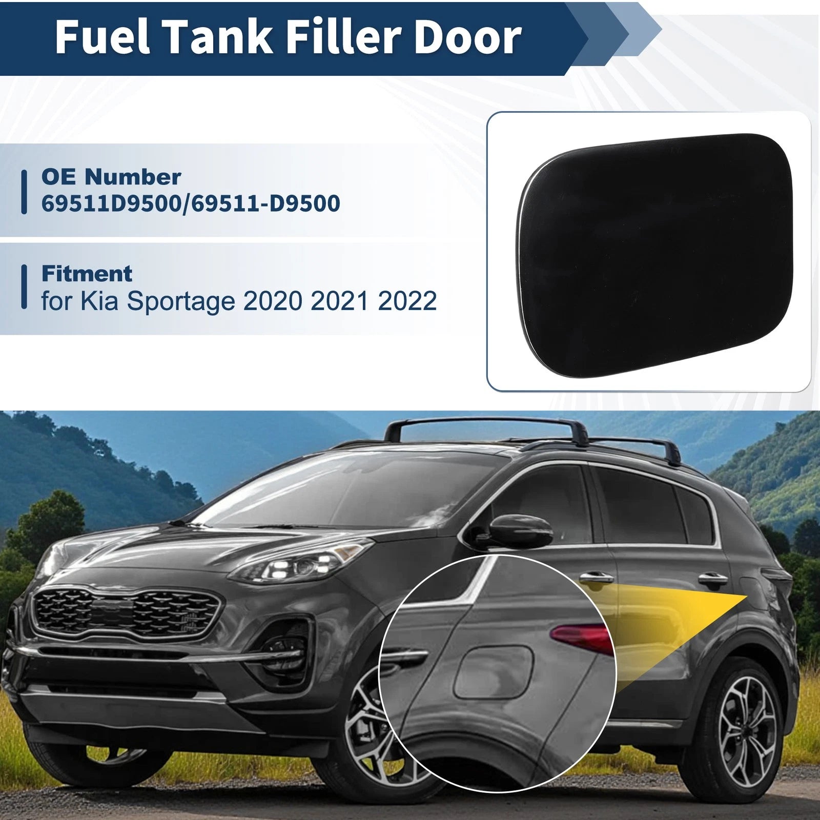 Fuel Filler Lid for Kia Sportage (2020–2022) 69511-D9500
