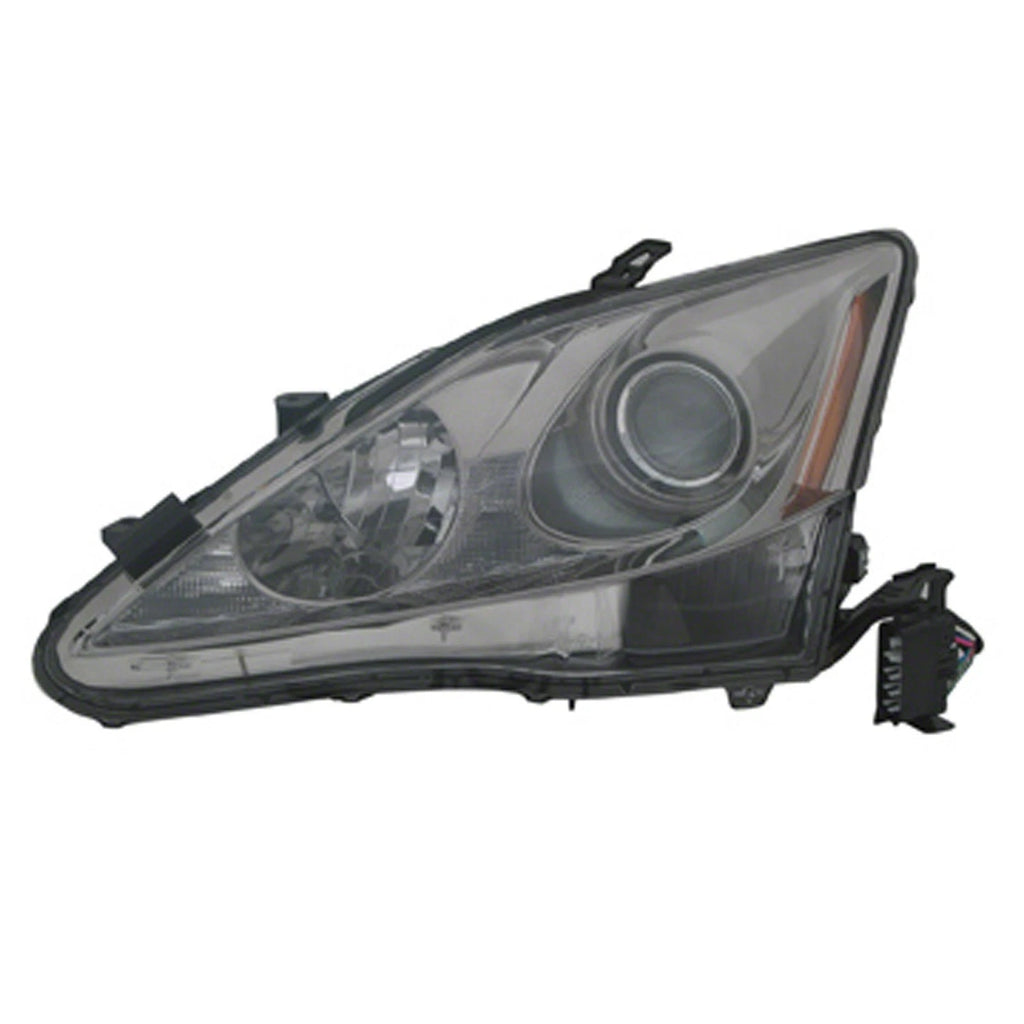 Replacement Driver Side Halogen Headlight Lens Housing w/o Auto Leveling