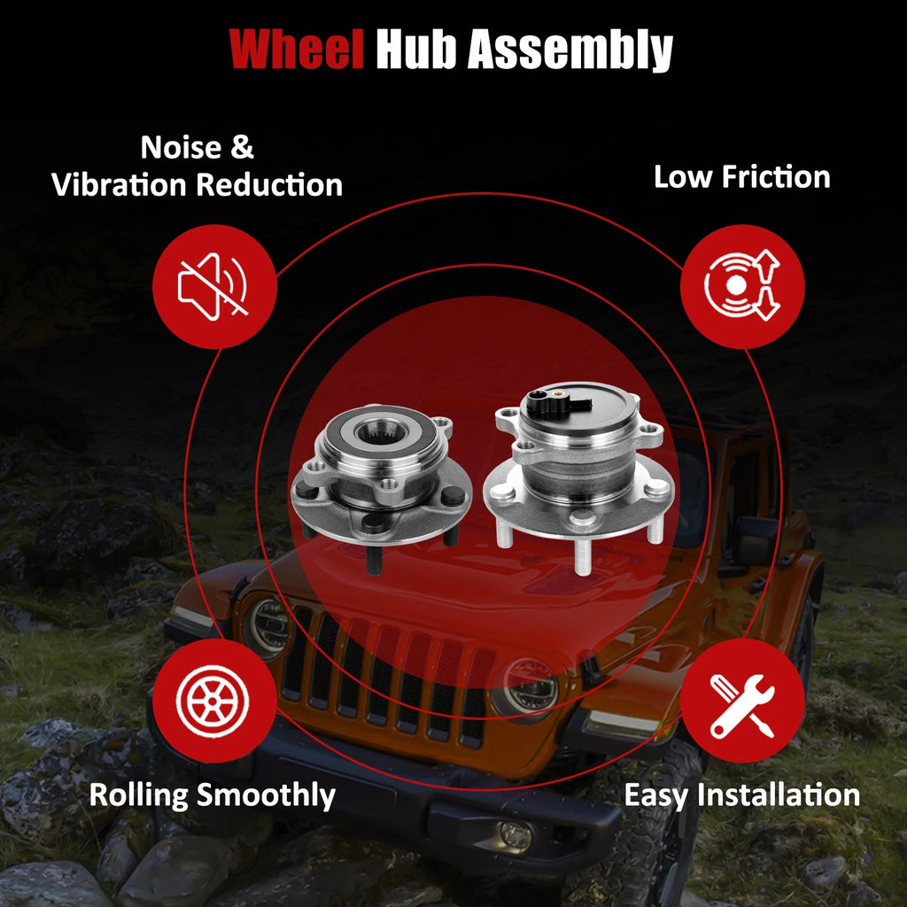 Set of 4 Wheel Hub Bearing Assemblies for Mazda 3 (2014-2018)