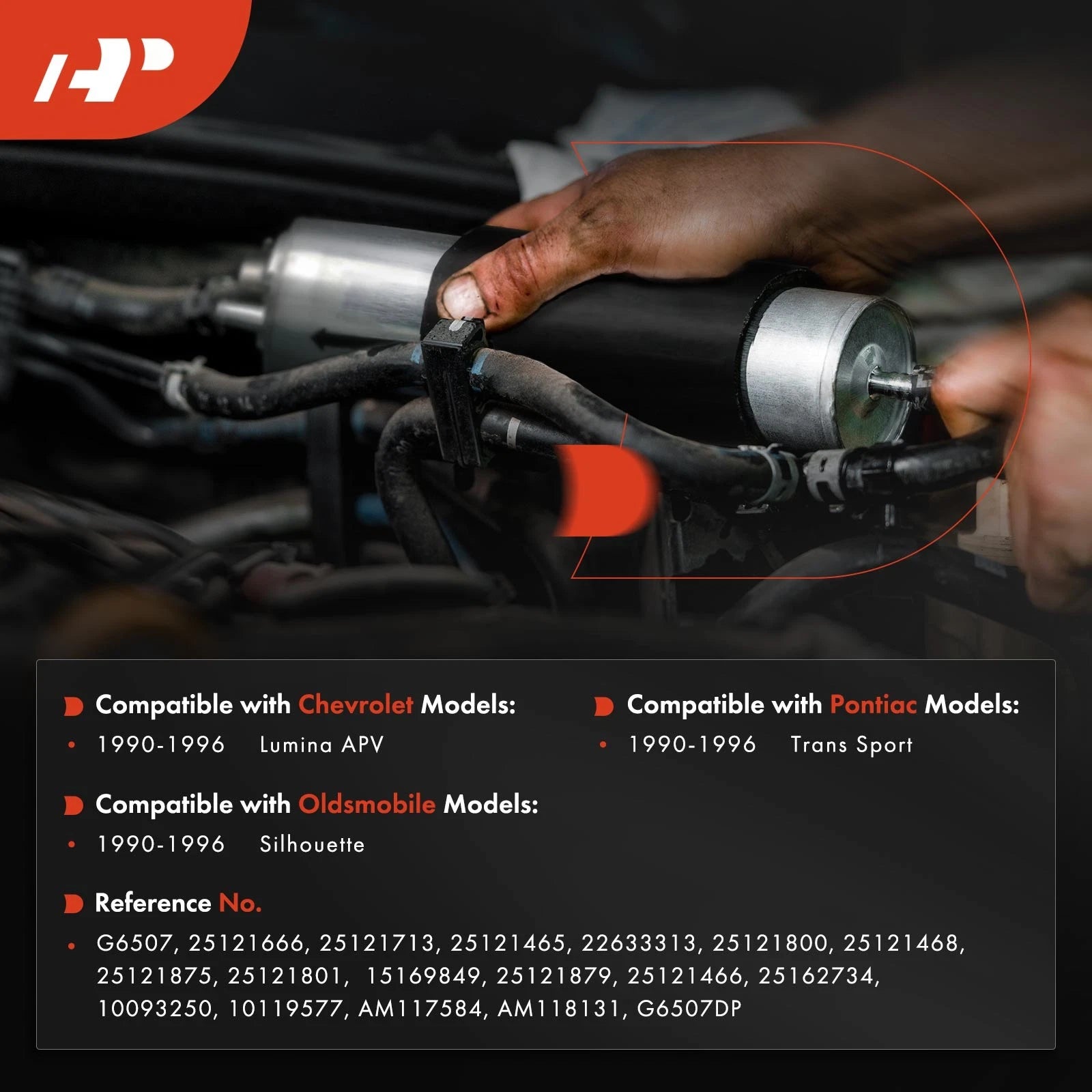 Fuel Filter for Chevrolet Lumina APV Olds Silhouette Pontiac (1990–1996)