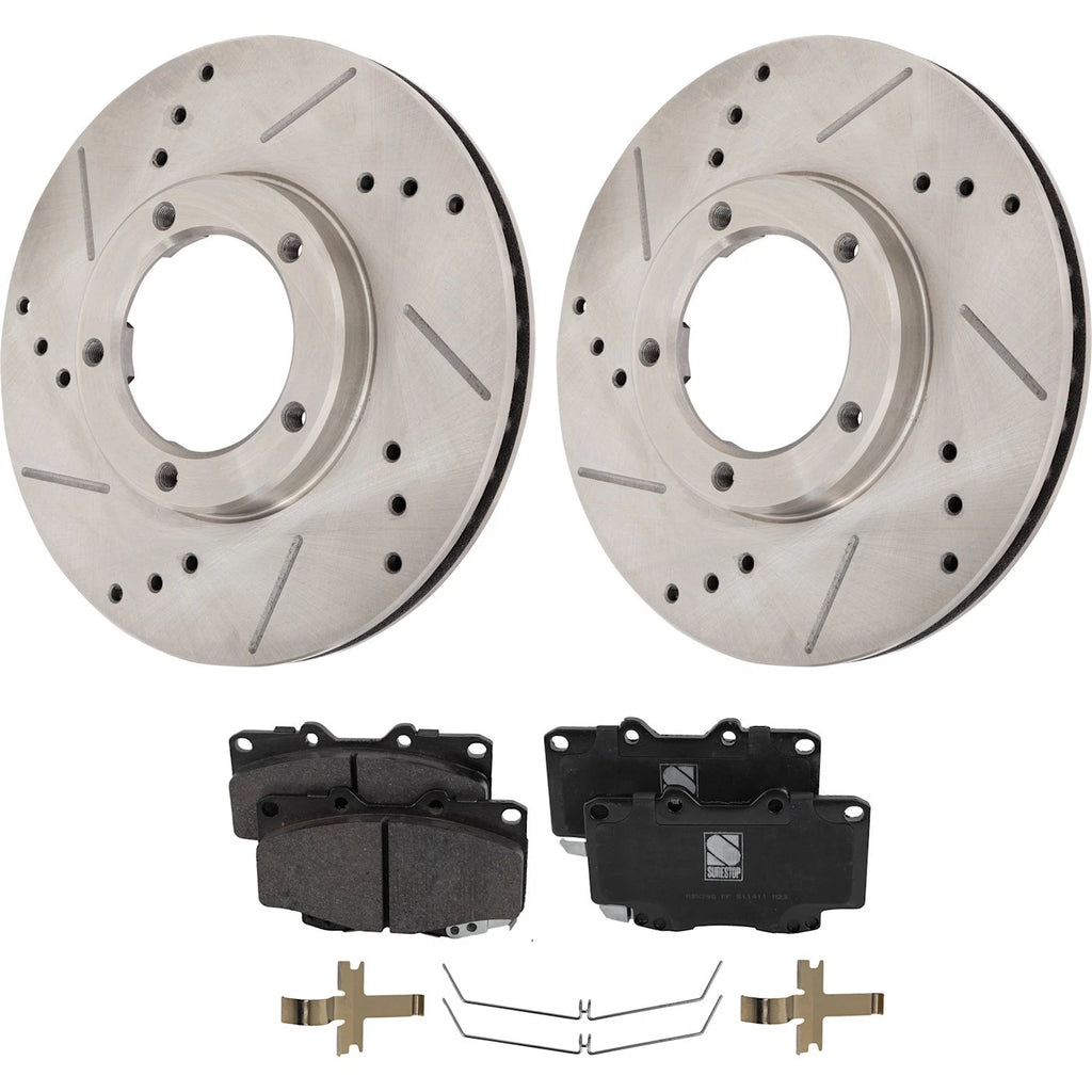Brake Disc Rotors and Pads Kit for Toyota Tacoma (2000–2002)