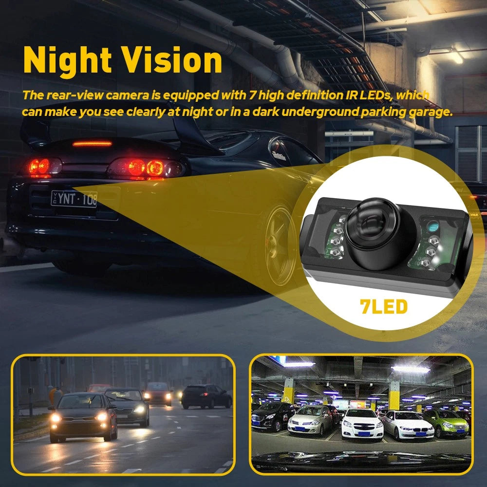 Rear View Backup Camera for HD Car (Waterproof, Night Vision)