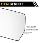 Left Side Mirror Glass Replacement for Ford F-150 (2004–2010)