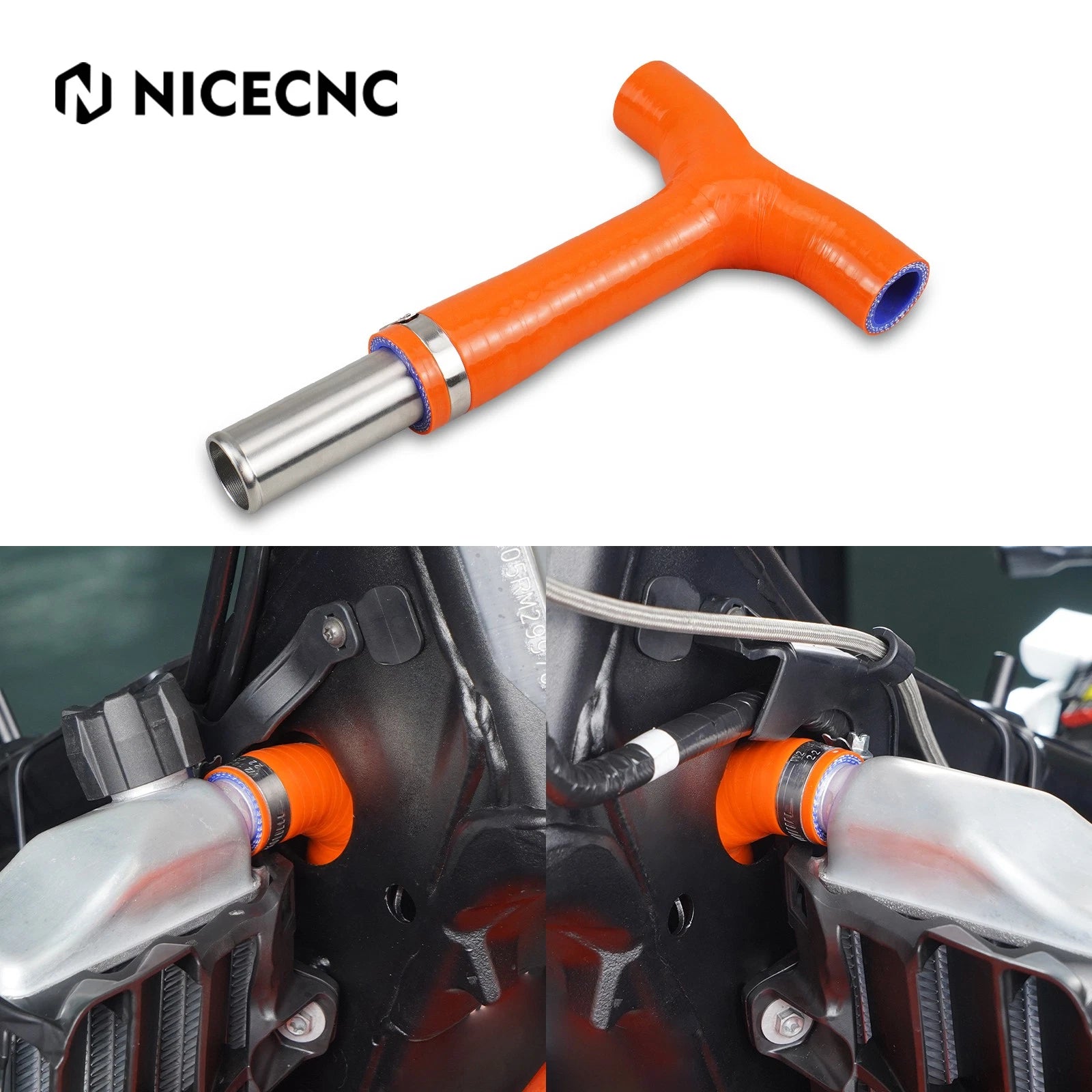 Frame T-Piece Hose Radiator Pipe for KTM 125 250 300 350 450 SX XC F (2023–2024)