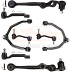 Set of 8 Upper Lower Control Arms Outer Tie Rods for Ford Thunderbird & Mercury Cougar 
