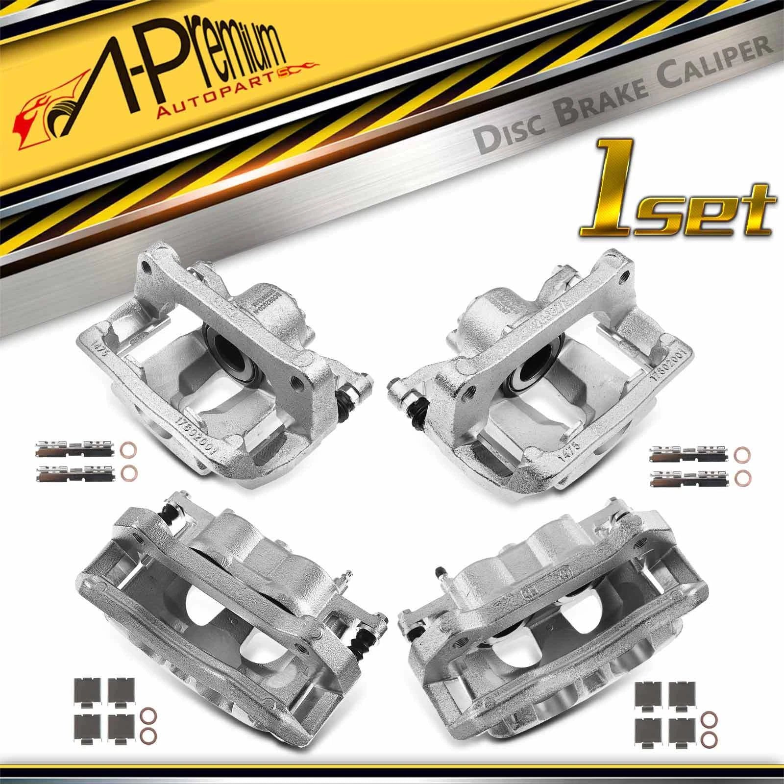 Set of 4 Brake Calipers with Bracket for Ford F-150 (2012–2016, 2018–2020)