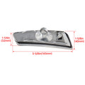 Set of 2 Clear Front Bumper Side Marker Light Housings for Pontiac G8 (2008–2009)