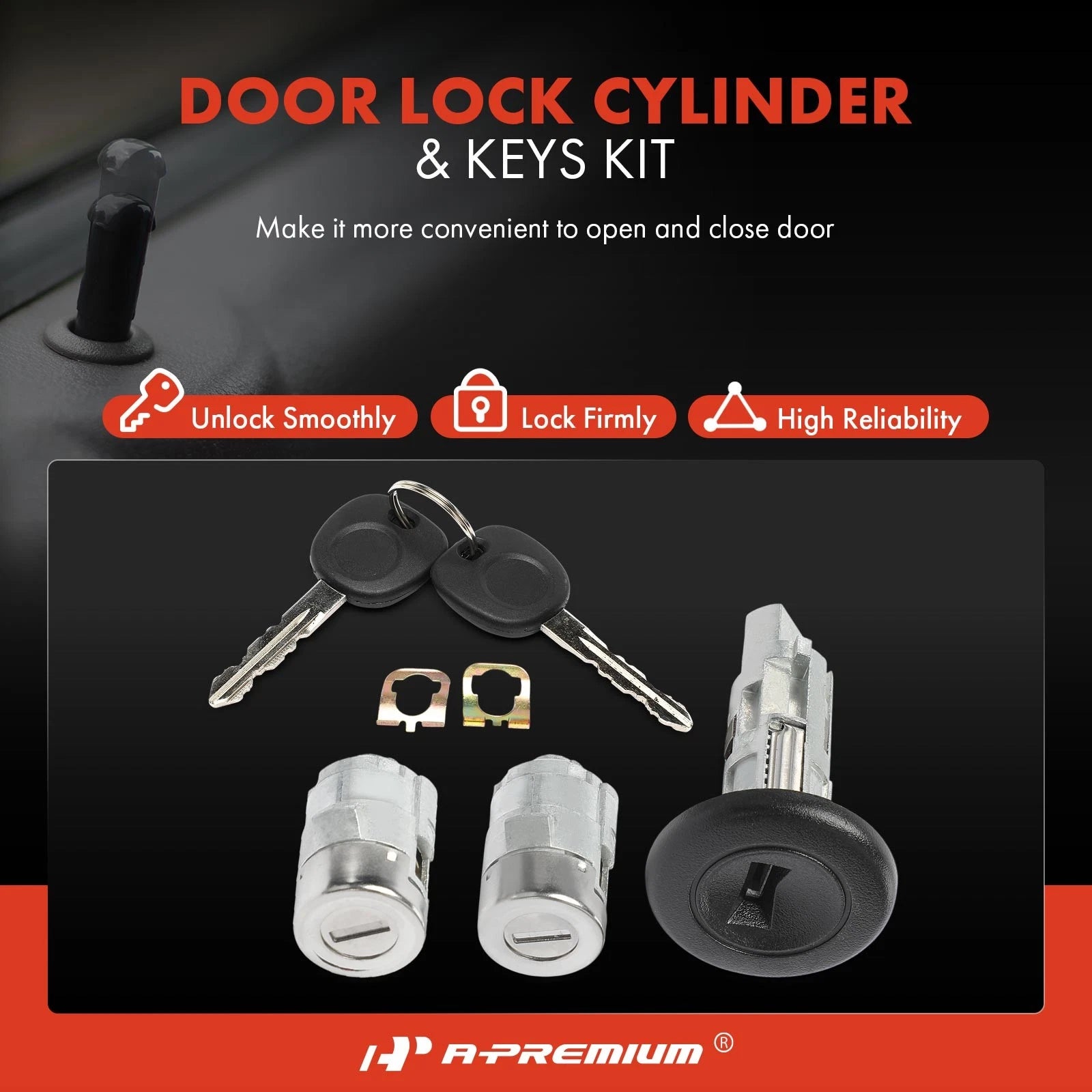 Door Lock Cylinder Set for Chevy Tahoe GMC (2000-2006)