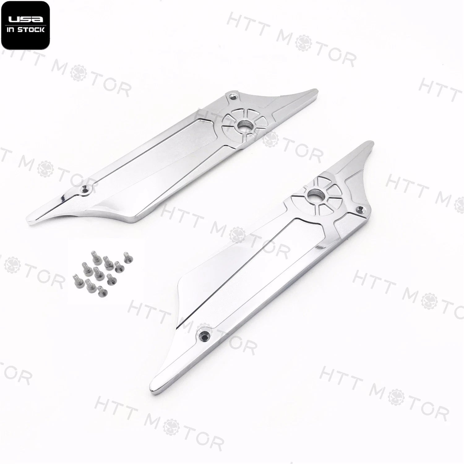 Chrome Aluminum Saddlebag Latch Kit Hinge Cover for Harley Touring (1993–2013)