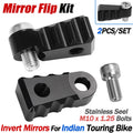 Mirror Flip Kit for Indian Motorcycle Chief, Chieftain, Challenger, Springfield (L+R)