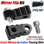 Mirror Flip Kit for Indian Motorcycle Chief, Chieftain, Challenger, Springfield (L+R)