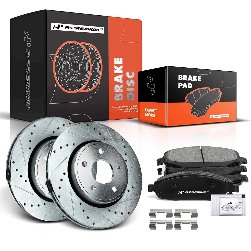 Front Drilled Brake Rotors & Pads for Jeep Grand Cherokee (2005–2010)