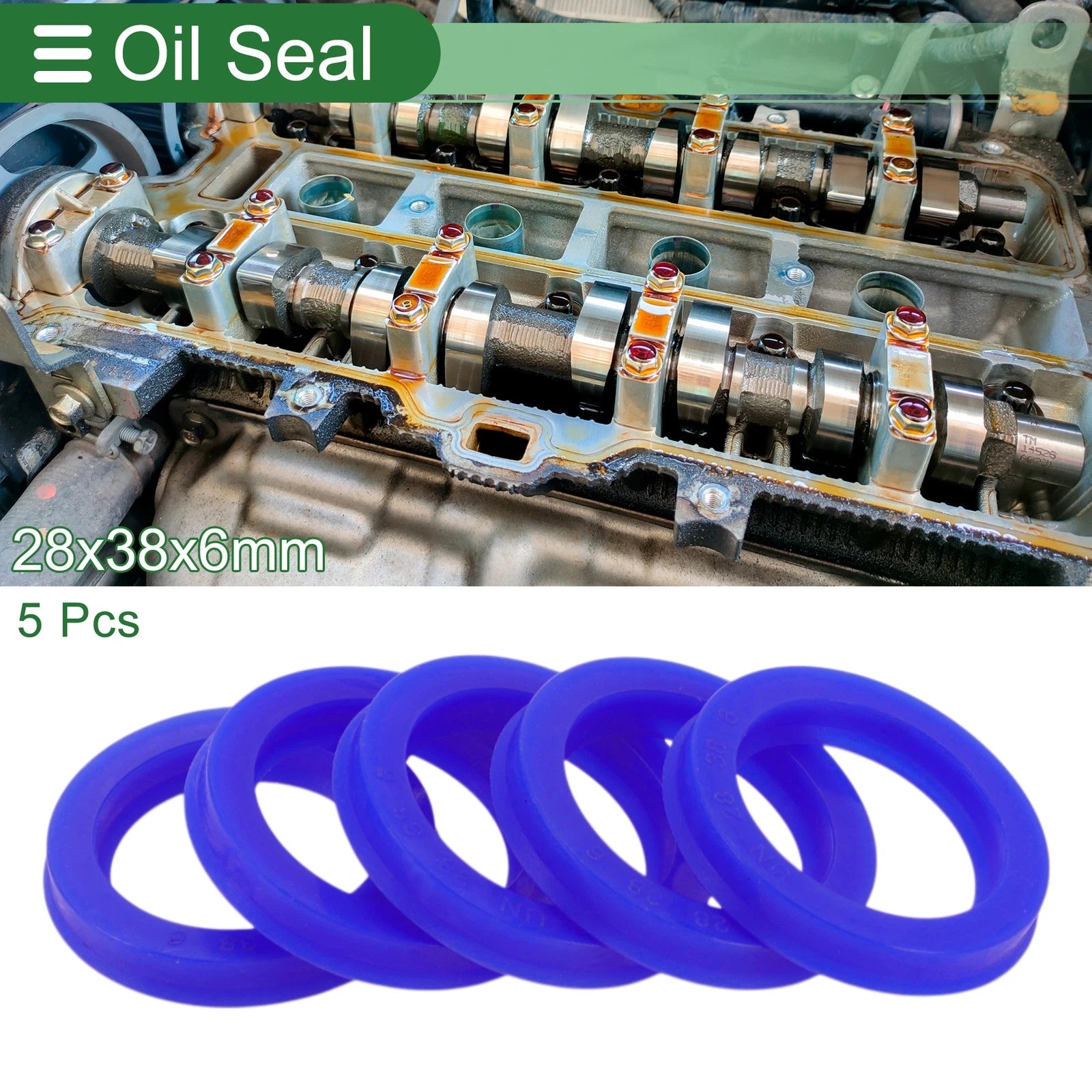 Set of 5 Oil Seal Rotary Shaft Seal 28x38x6mm High Pressure for Various Models