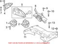Front Right Engine Mount Bracket 22116876206 for BMW
